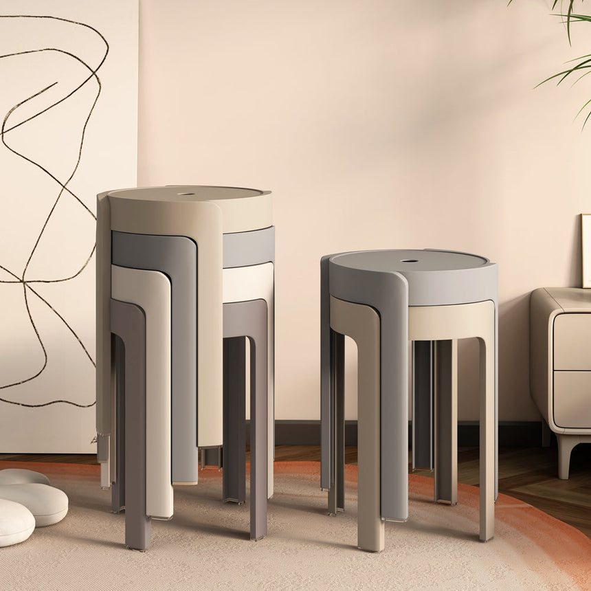 A&D Marisol Stylish Stackable Round Stool from A&D