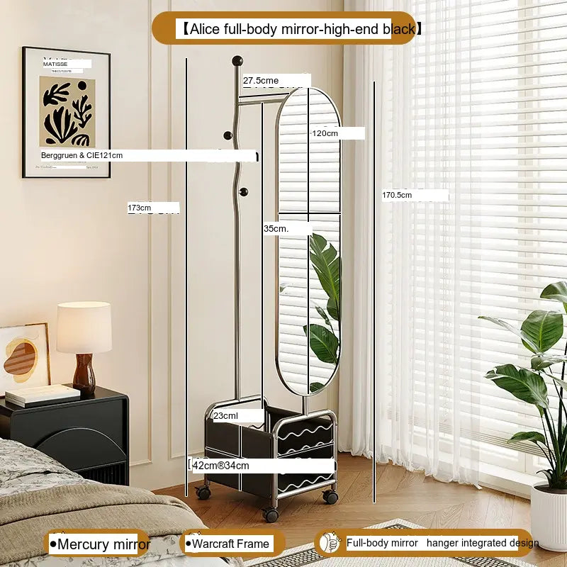 ABOUT WHITE Celestia Elegant Flexible Dressing Mirror Stand. from ABOUT WHITE