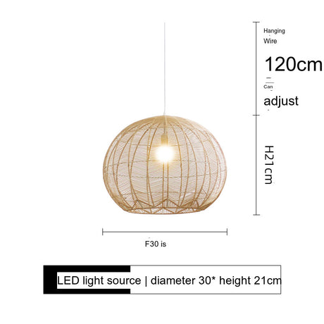 BOJI Haruko Vintage Woven Ceiling Lamp Retro Light Fixture from BOJI