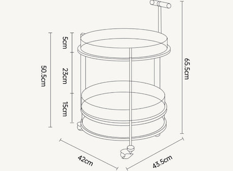 SAMMI Claire Stainless Steel Sofa Cart from SAMMI