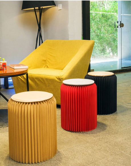 SHIBA Mariposa Versatile Leather Cushion Support Stool from SHIBA