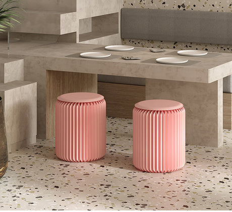SHIBA Octavia Chic Pink Folding Stool with Leather Pads from SHIBA
