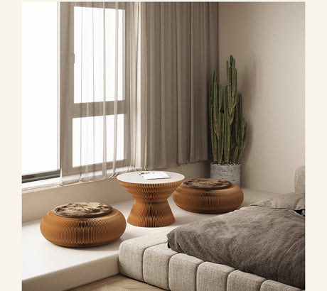 SHIBA Santiago Compact Folding Round Stool - Creative Space-Saving Design from SHIBA