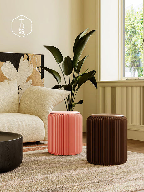 SHIBA Tameshigawa Chic Minimal Folding Round Stool from SHIBA