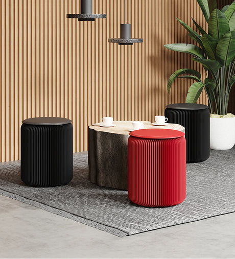 SHIBA Yoshio Creative Folding Round Stool, Double-Layer Wide Design from SHIBA