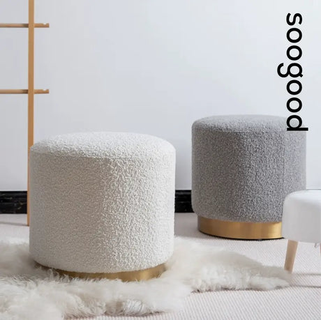 SOOGOOD Akira Cozy Fabric Short Stool from SOOGOOD