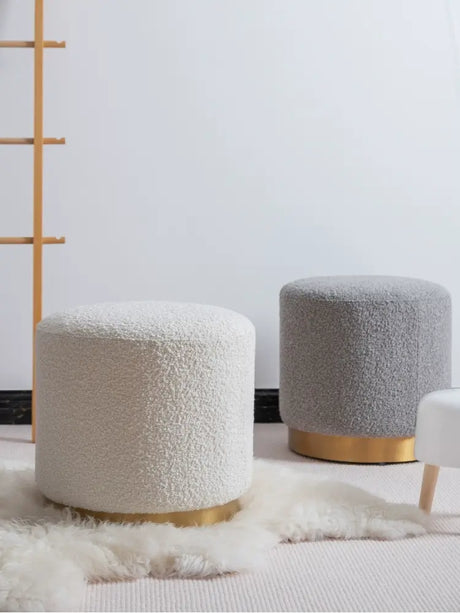 SOOGOOD Akira Cozy Fabric Short Stool from SOOGOOD