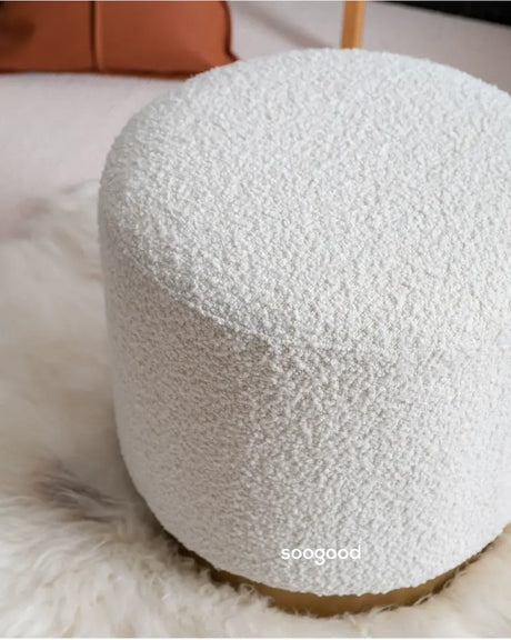 SOOGOOD Akira Cozy Fabric Short Stool from SOOGOOD