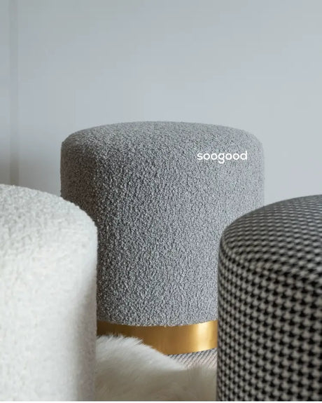 SOOGOOD Akira Cozy Fabric Short Stool from SOOGOOD