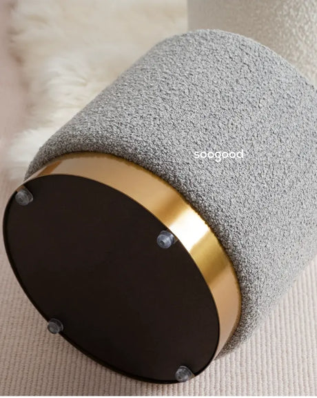 SOOGOOD Akira Cozy Fabric Short Stool from SOOGOOD