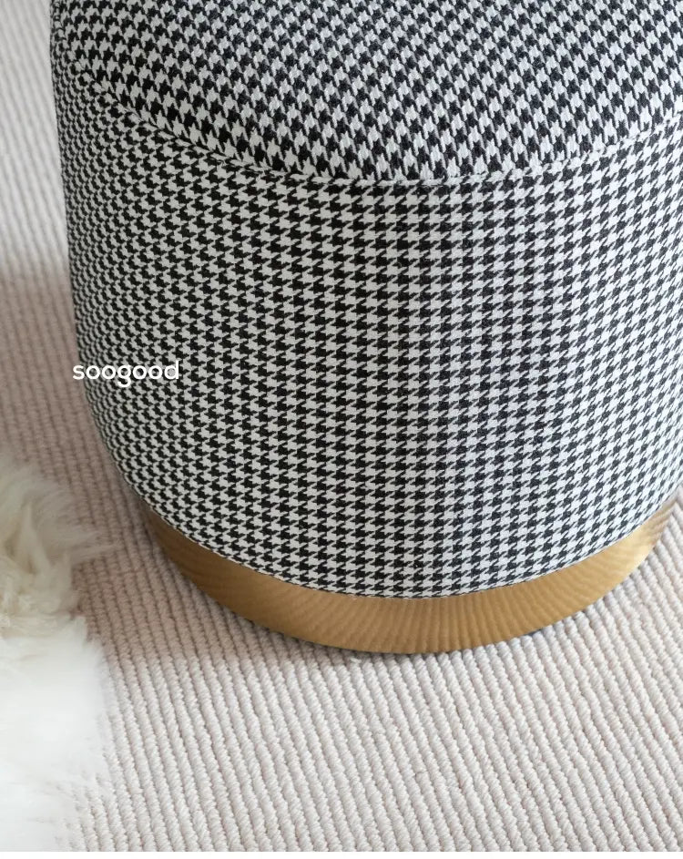 SOOGOOD Akira Cozy Fabric Short Stool from SOOGOOD