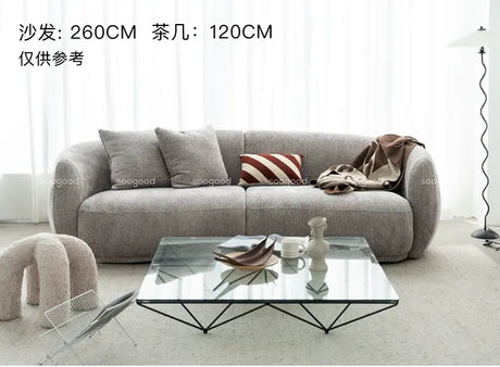 SOOGOOD Amaris Vintage Glass Square Coffee Table Modern Minimalist Wabi-Sabi Style from SOOGOOD