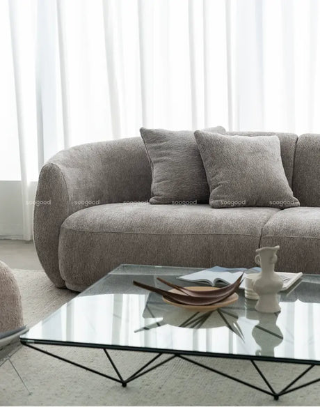 SOOGOOD Amaris Vintage Glass Square Coffee Table Modern Minimalist Wabi-Sabi Style from SOOGOOD