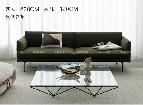 SOOGOOD Amaris Vintage Glass Square Coffee Table Modern Minimalist Wabi-Sabi Style from SOOGOOD
