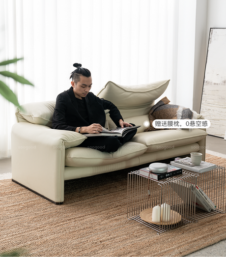 SOOGOOD Callidora Luxe Cowhide Leather Sofa from SOOGOOD
