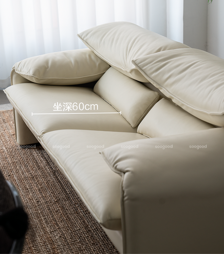 SOOGOOD Callidora Luxe Cowhide Leather Sofa from SOOGOOD