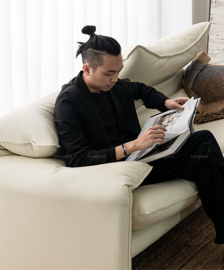 SOOGOOD Callidora Luxe Cowhide Leather Sofa from SOOGOOD