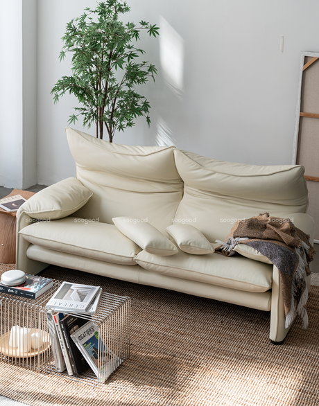 SOOGOOD Callidora Luxe Cowhide Leather Sofa from SOOGOOD