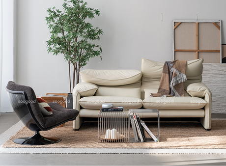 SOOGOOD Callidora Luxe Cowhide Leather Sofa from SOOGOOD