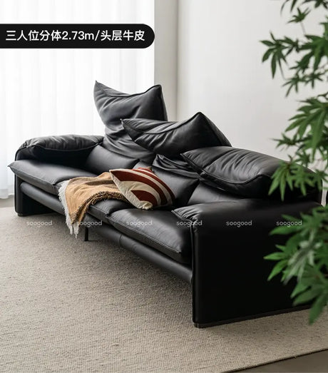 SOOGOOD Callidora Luxe Cowhide Leather Sofa from SOOGOOD