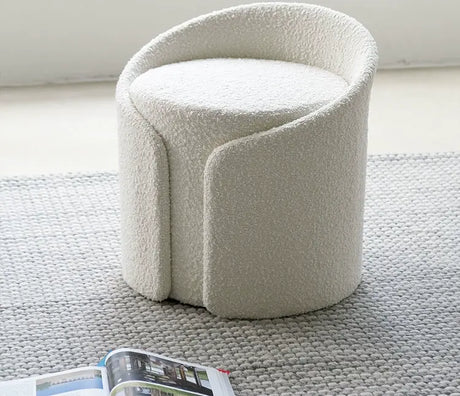 SOOGOOD Elowen Cozy Fabric Round Stool from SOOGOOD