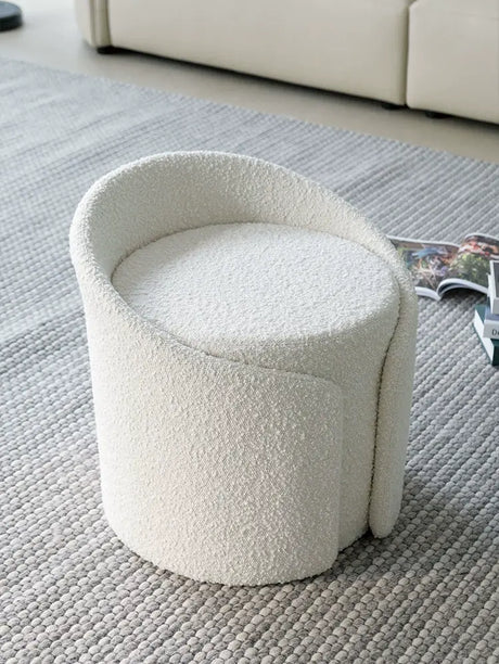 SOOGOOD Elowen Cozy Fabric Round Stool from SOOGOOD