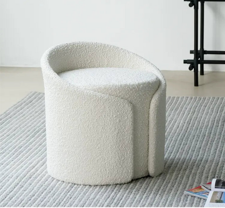 SOOGOOD Elowen Cozy Fabric Round Stool from SOOGOOD