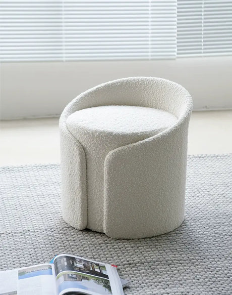 SOOGOOD Elowen Cozy Fabric Round Stool from SOOGOOD