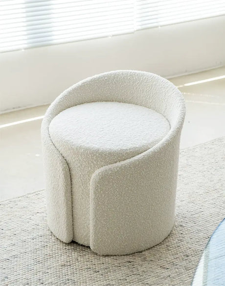 SOOGOOD Elowen Cozy Fabric Round Stool from SOOGOOD