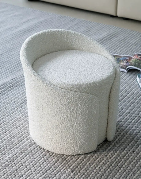 SOOGOOD Elowen Cozy Fabric Round Stool from SOOGOOD