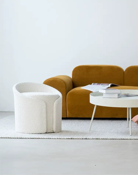 SOOGOOD Elowen Cozy Fabric Round Stool from SOOGOOD