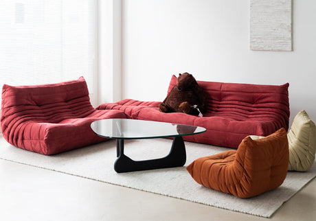 SOOGOOD Elowen Cozy Retro Fabric Sofa Caterpillar Design from SOOGOOD