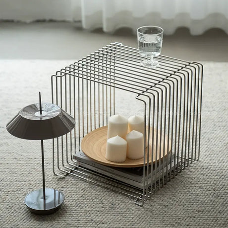 SOOGOOD Elowen Sleek Minimalist Stainless Steel Side Table from SOOGOOD