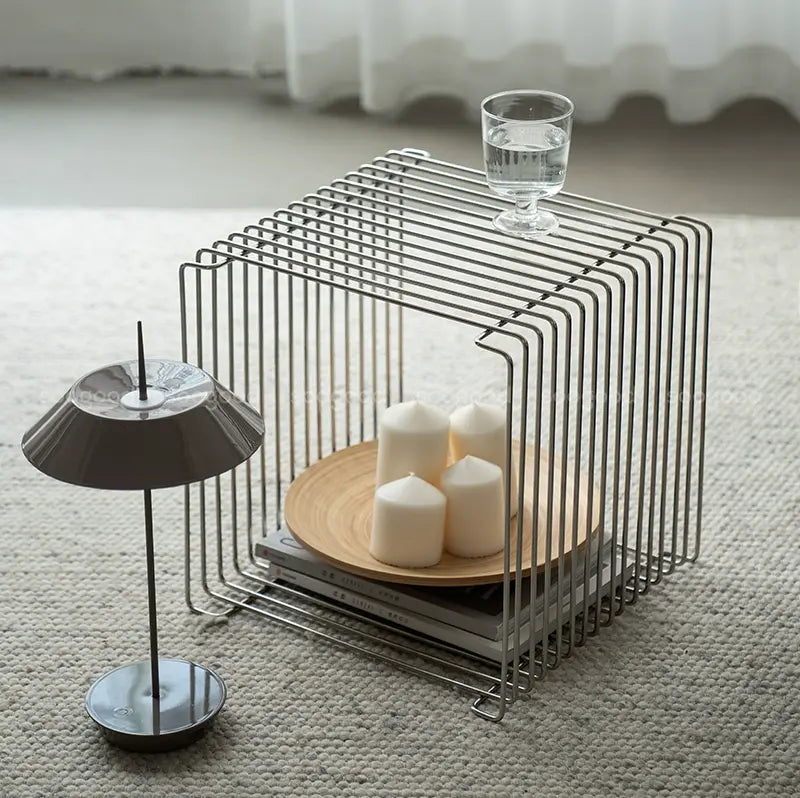 SOOGOOD Elowen Sleek Minimalist Stainless Steel Side Table from SOOGOOD