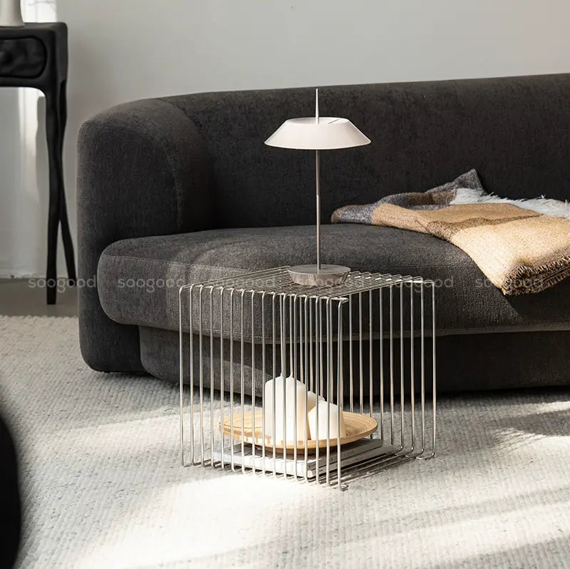 SOOGOOD Elowen Sleek Minimalist Stainless Steel Side Table from SOOGOOD