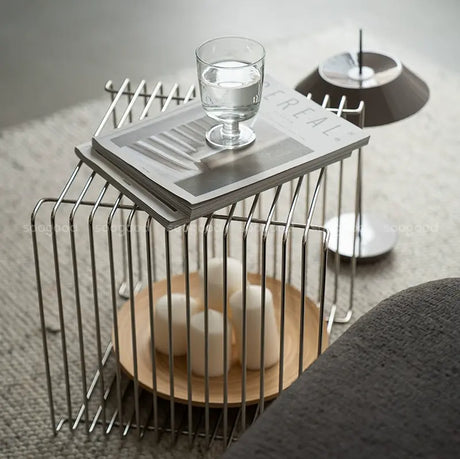 SOOGOOD Elowen Sleek Minimalist Stainless Steel Side Table from SOOGOOD