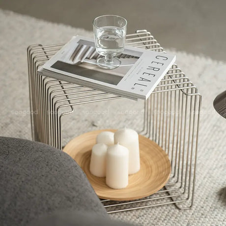 SOOGOOD Elowen Sleek Minimalist Stainless Steel Side Table from SOOGOOD