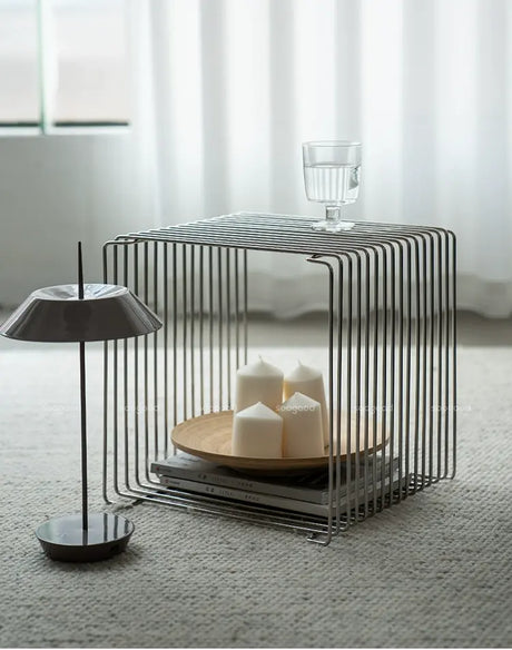SOOGOOD Elowen Sleek Minimalist Stainless Steel Side Table from SOOGOOD