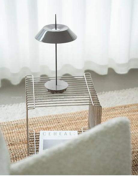 SOOGOOD Elowen Sleek Minimalist Stainless Steel Side Table from SOOGOOD