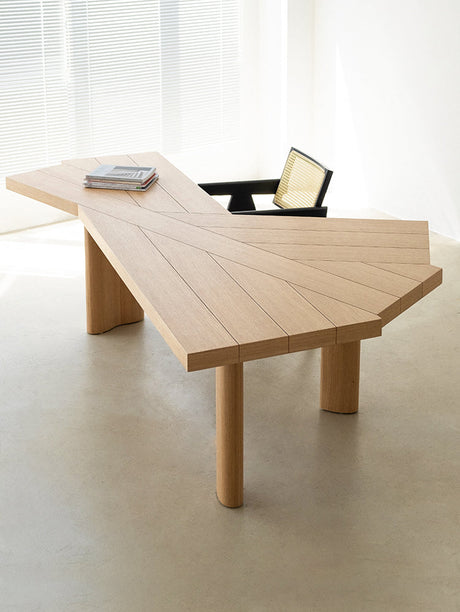SOOGOOD Juniper Modern Solid Wood Conference Desk from SOOGOOD