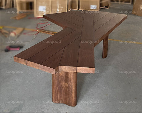 SOOGOOD Juniper Modern Solid Wood Conference Desk from SOOGOOD