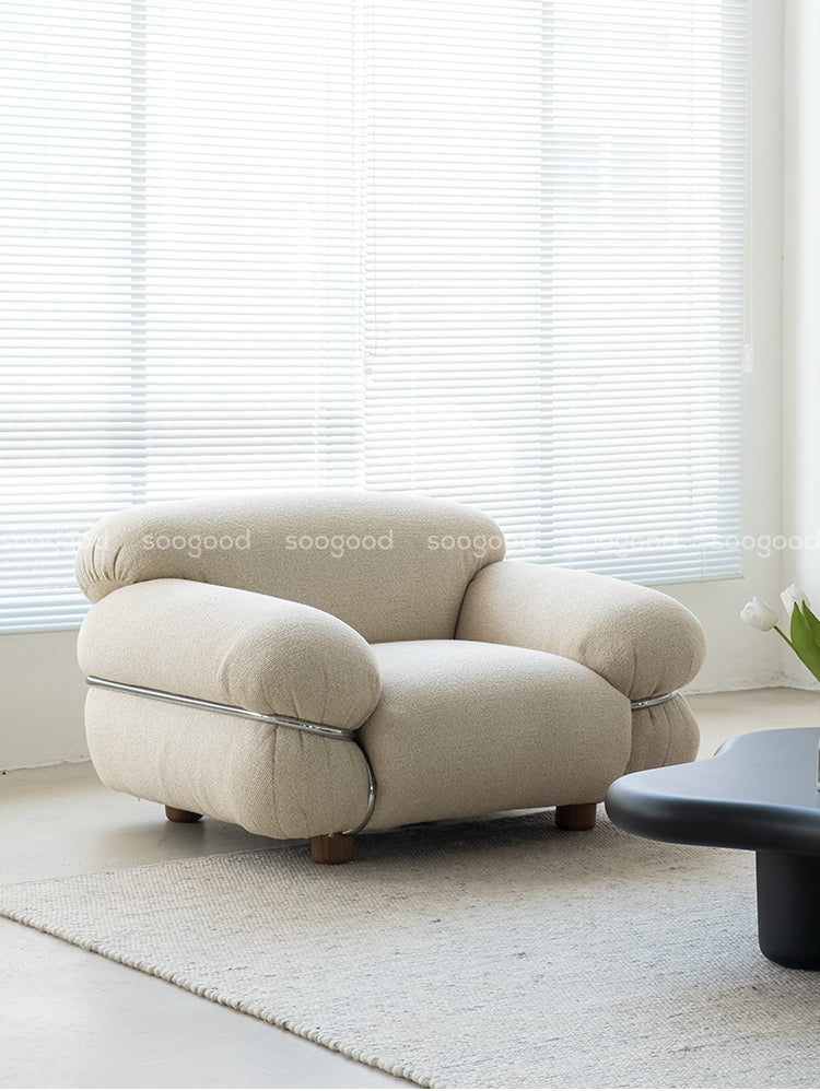 SOOGOOD Juniper Stylish Steel Rim Designer Sofa - Bauhaus Inspired from SOOGOOD