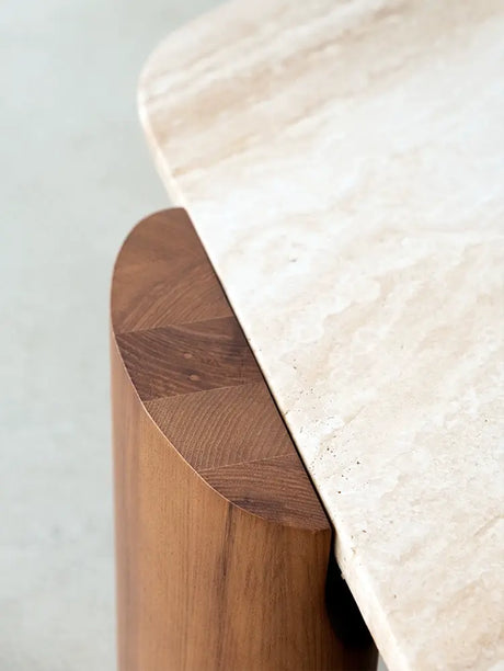SOOGOOD Kaori Elegant Natural Travertine Coffee Table from SOOGOOD