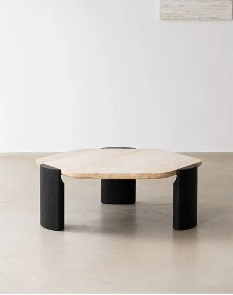 SOOGOOD Kaori Elegant Natural Travertine Coffee Table from SOOGOOD