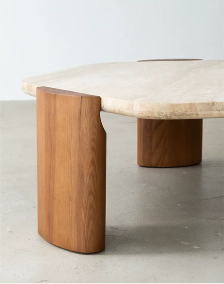 SOOGOOD Kaori Elegant Natural Travertine Coffee Table from SOOGOOD