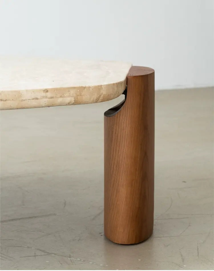 SOOGOOD Kaori Elegant Natural Travertine Coffee Table from SOOGOOD