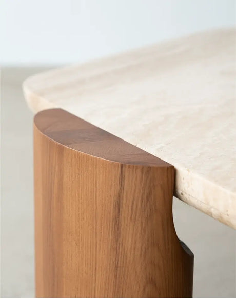 SOOGOOD Kaori Elegant Natural Travertine Coffee Table from SOOGOOD