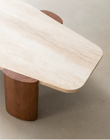 SOOGOOD Kaori Elegant Natural Travertine Coffee Table from SOOGOOD
