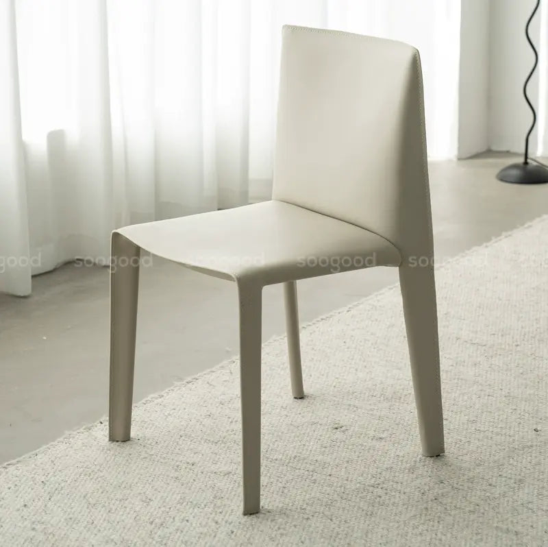 SOOGOOD Leontios Elegant Italian Leather Dining Chair from SOOGOOD