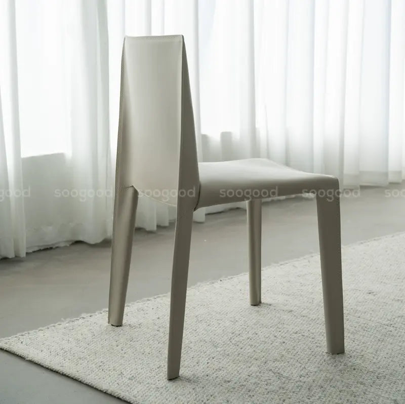 SOOGOOD Leontios Elegant Italian Leather Dining Chair from SOOGOOD